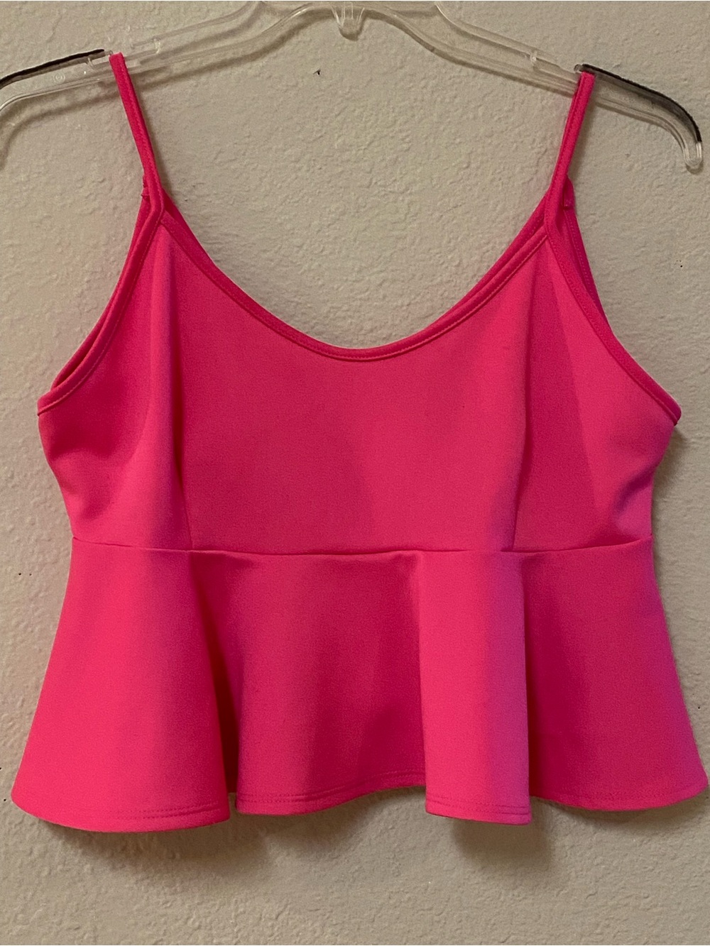 Hot Pink Peplum Camisole Top - Size 1X - EUC!